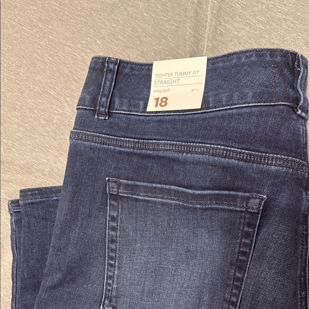 Lane Bryant / Dark Blue Straight Leg Jeans
